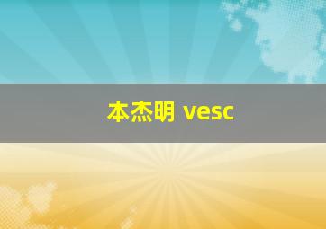 本杰明 vesc